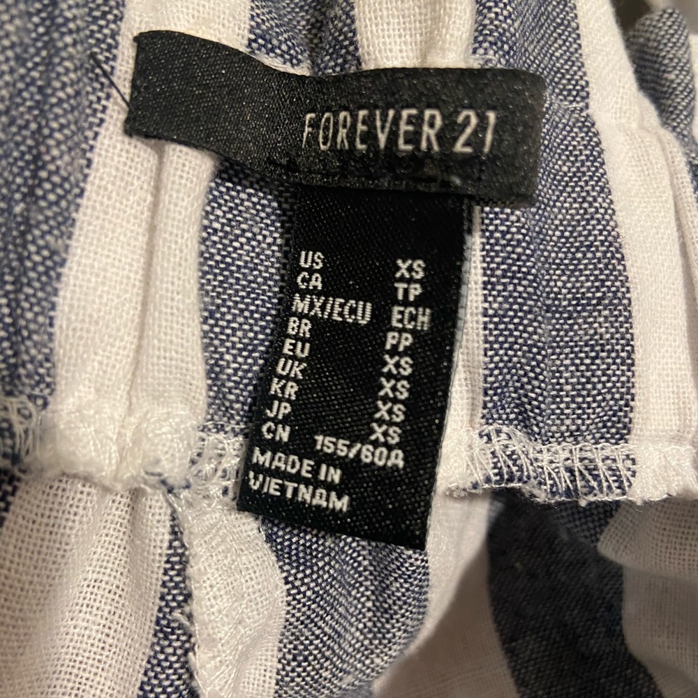 Forever 21 blue and white pants size | xsmall - Picture 7 of 7